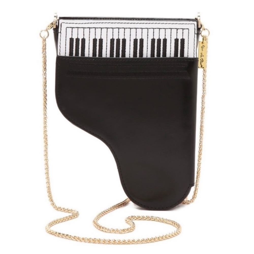 Alice & Olivia crossbody mini piano bag with gold chain ✨